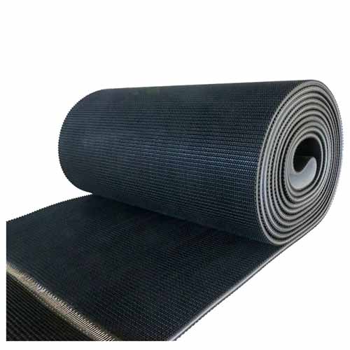 High Quality Pvc Black Floral Pattern Fastener Black Rough Pvc Conveyor Belt